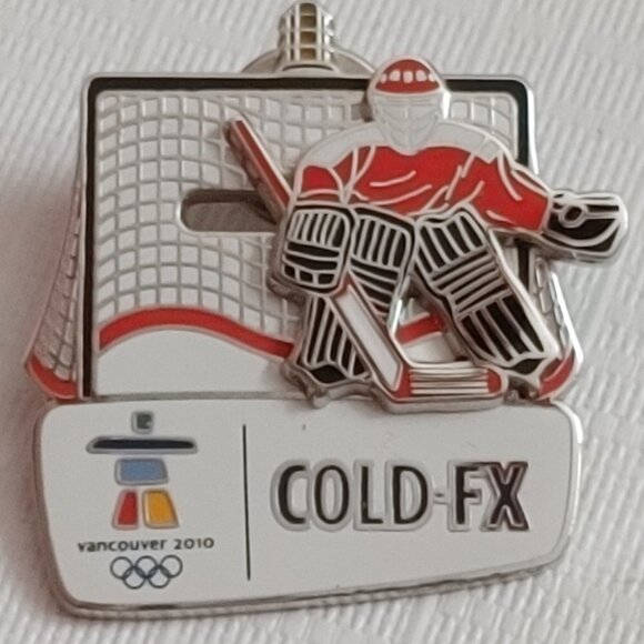 FUN Vancouver Olympics 2010 Hockey Goalie Pin Cold FX Moving Pin 2010 - Picture 1 of 4